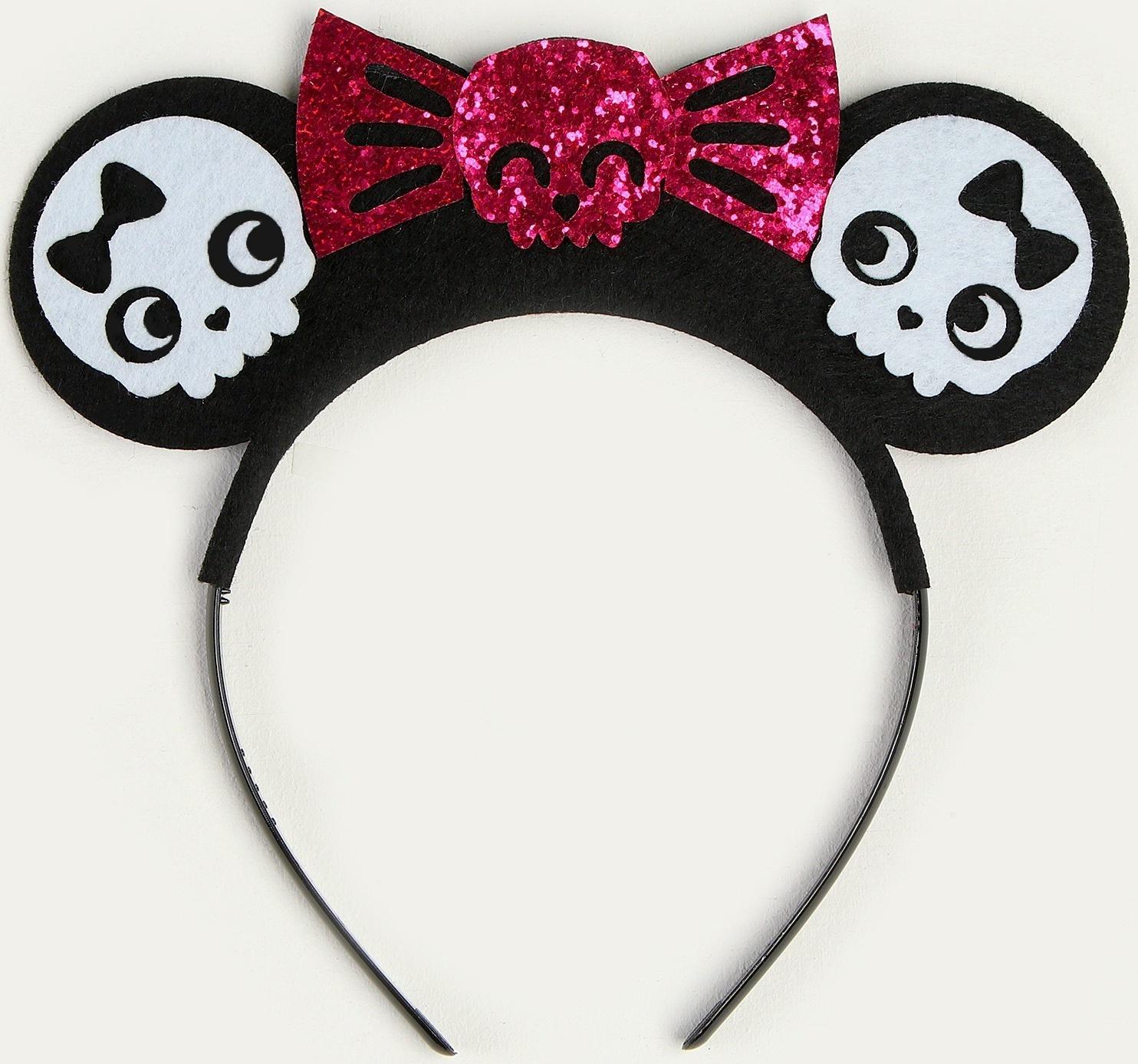 Карнавальный набор «Радужный скелетик», платье и ободок, р. S