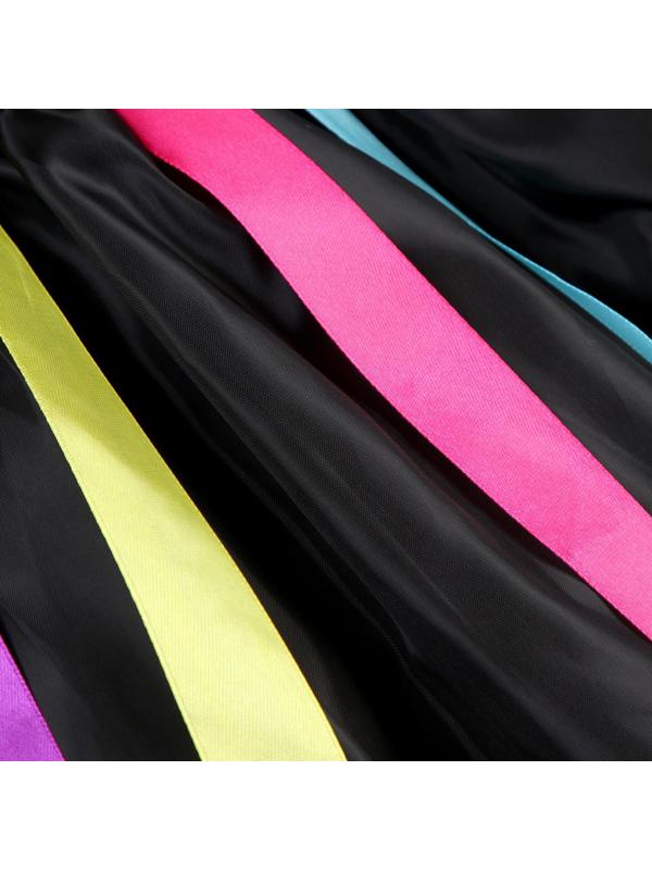 Карнавальный набор «Радужный скелетик», платье и ободок, р. S