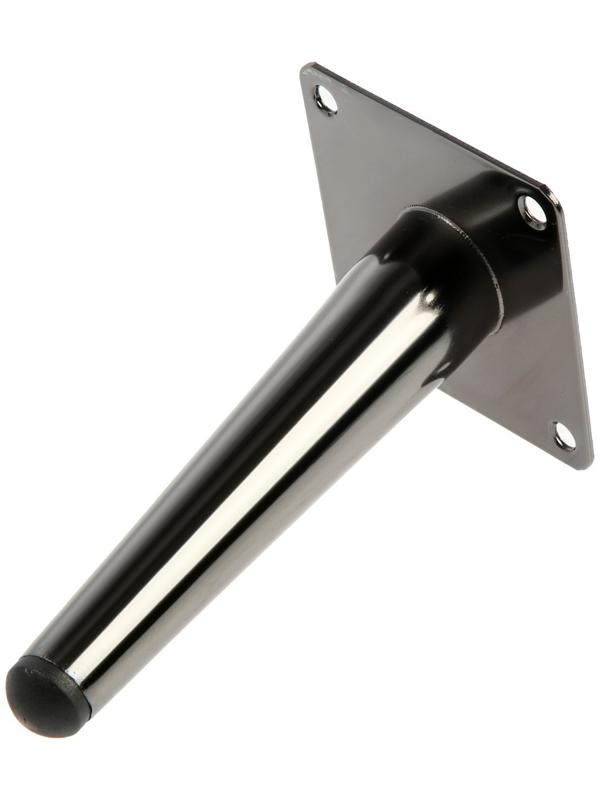 Опора мебельная CAPPIO OP07,h=150мм,толщ площ 1,8,  цвет глянцевый  черный