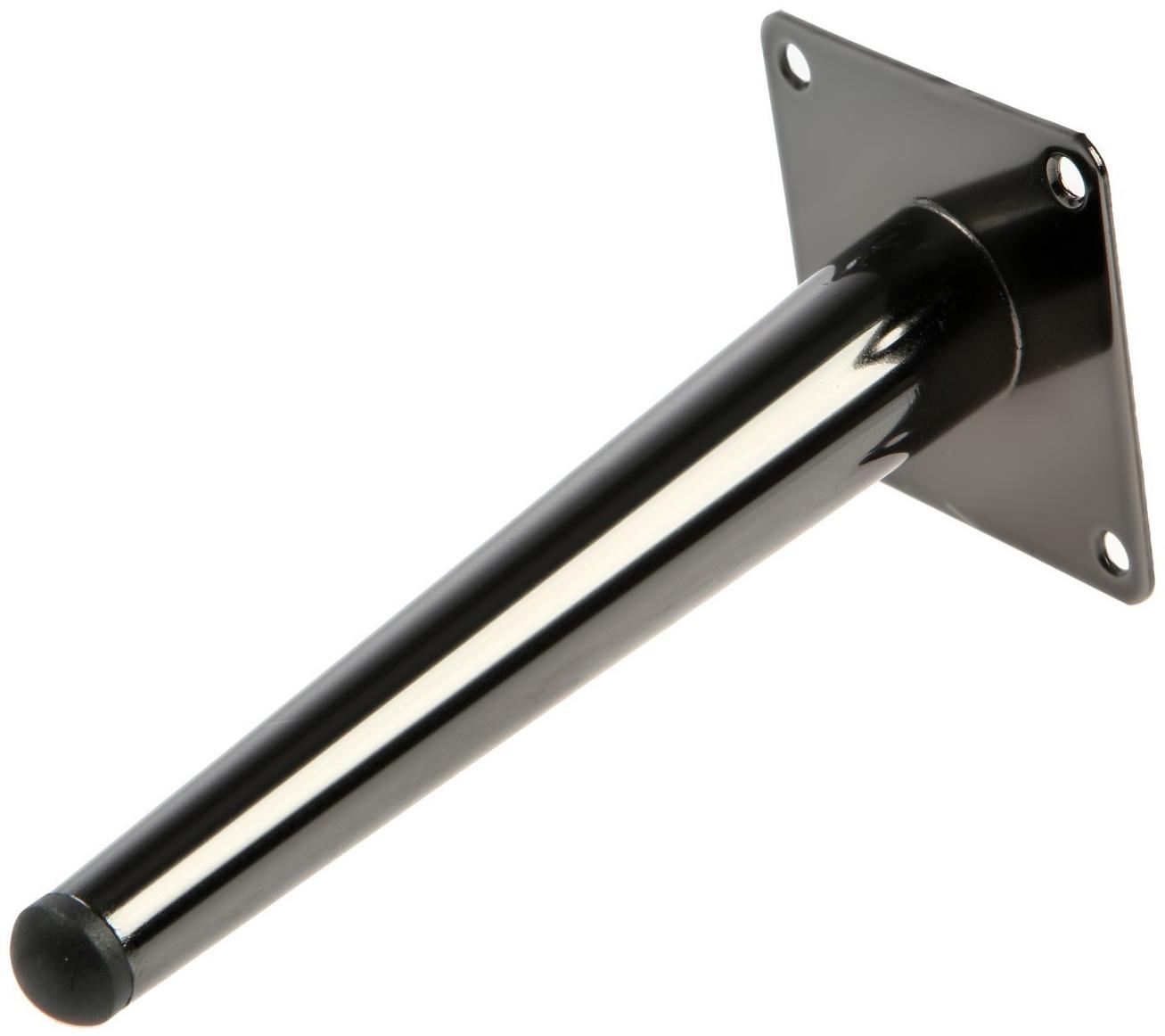 Опора мебельная CAPPIO OP07,h=200мм,толщ площ 1,8,  цвет глянцевый черный