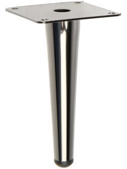 Опора мебельная CAPPIO OP08,h=150мм,толщ площ 1,8,  цвет глянцевый черный