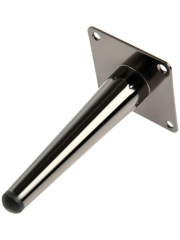 Опора мебельная CAPPIO OP08,h=150мм,толщ площ 1,8,  цвет глянцевый черный