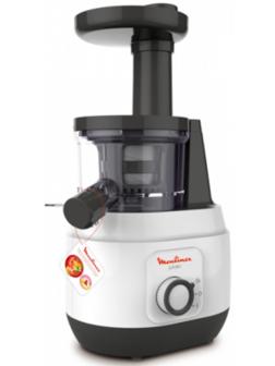 Соковыжималка Moulinex ZU150110, шнековая, 150 Вт, 0.8 л, бело-чёрная