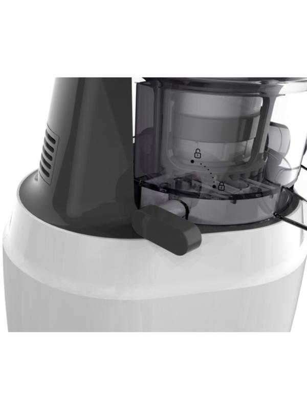 Соковыжималка Moulinex ZU150110, шнековая, 150 Вт, 0.8 л, бело-чёрная