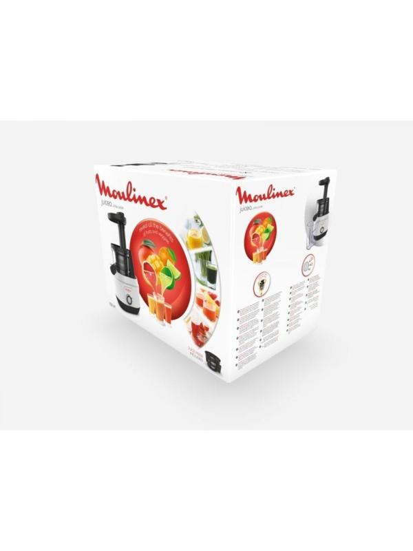 Соковыжималка Moulinex ZU150110, шнековая, 150 Вт, 0.8 л, бело-чёрная