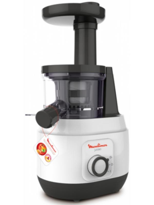 Соковыжималка Moulinex ZU150110, шнековая, 150 Вт, 0.8 л, бело-чёрная