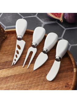 Набор ножей для сыра Magistro Celt, 4 предмета, керамическая ручка