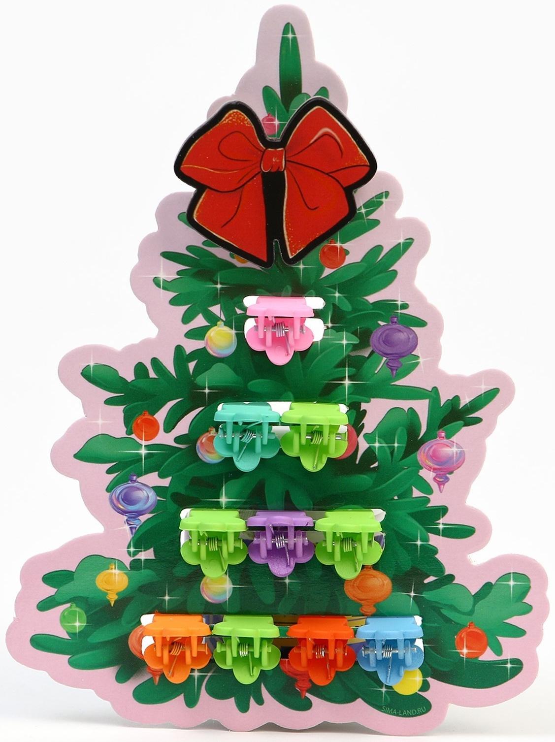 Набор заколка для волос и крабики 10 шт. «Праздник»