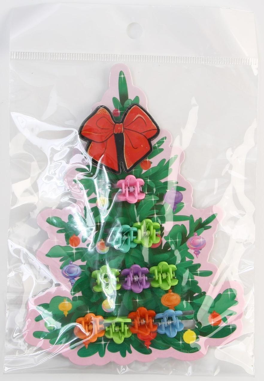 Набор заколка для волос и крабики 10 шт. «Праздник»