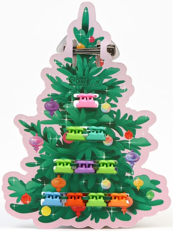 Набор заколка для волос и крабики 10 шт. «Праздник»