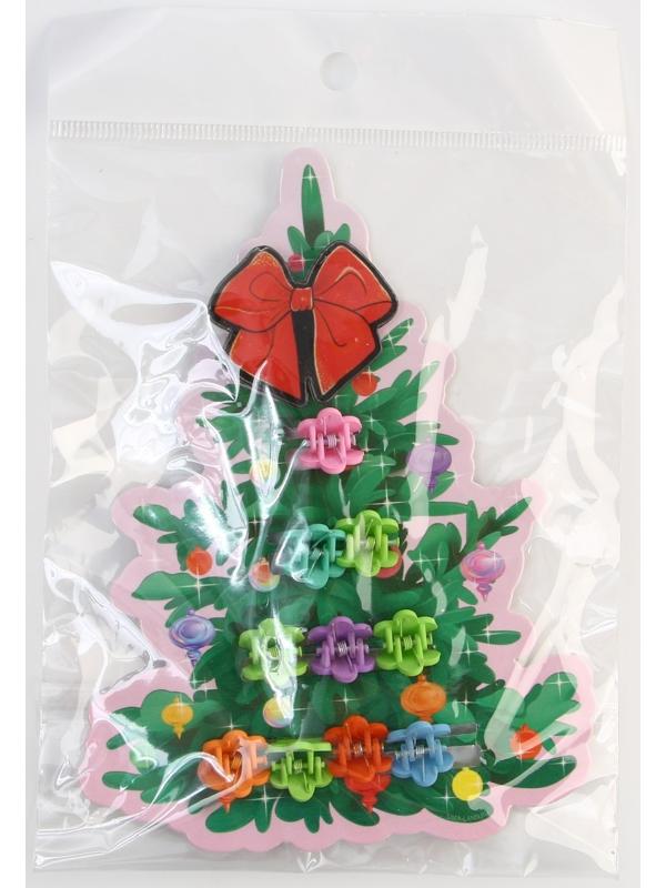 Набор заколка для волос и крабики 10 шт. «Праздник»