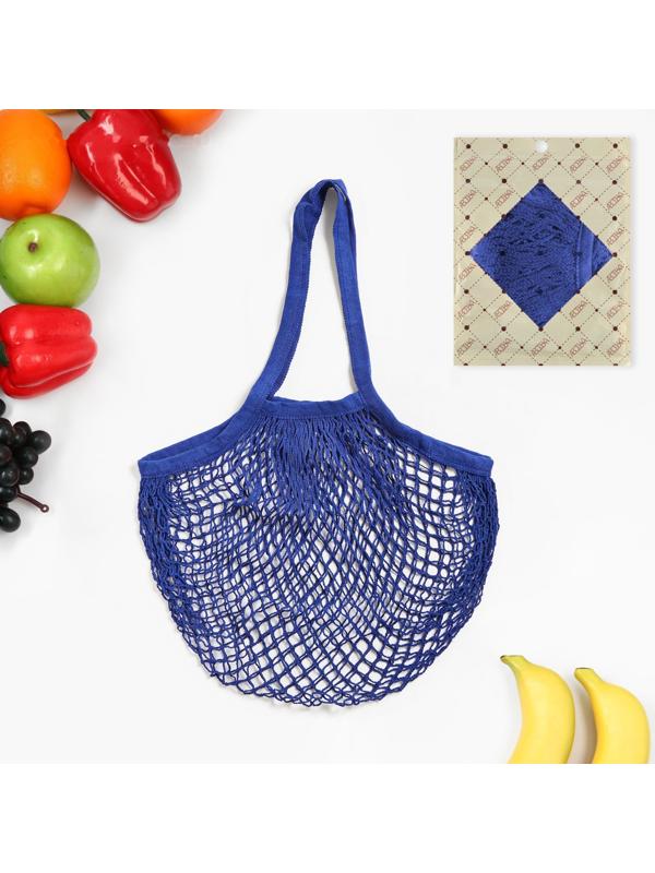 Авоська, 35 х 38 см, ручка 25 см, фиолетовая