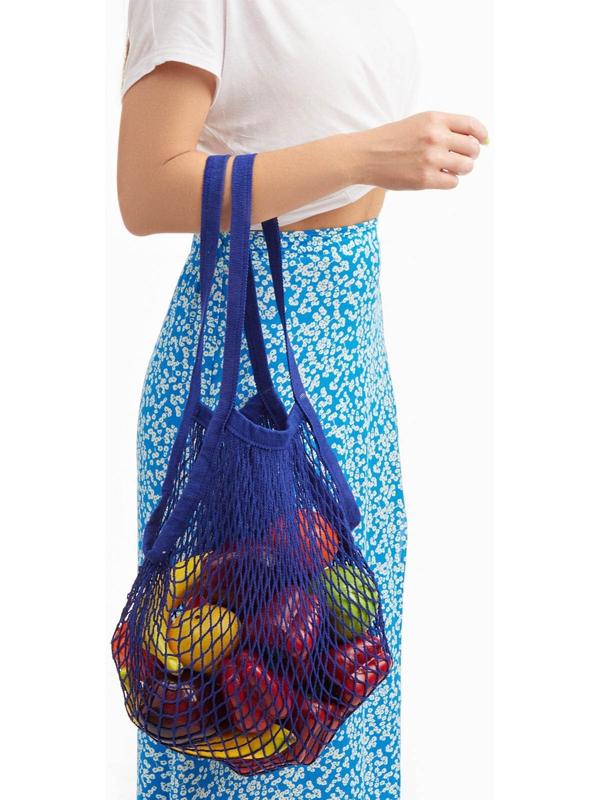 Авоська, 35 х 38 см, ручка 25 см, фиолетовая