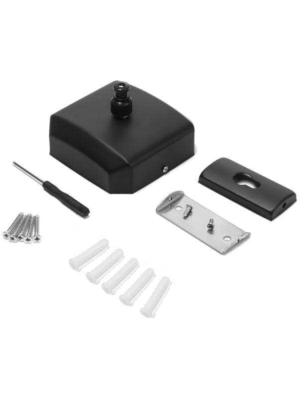 Настенная сушилка для белья ТУНДРА, нейлоновый вытяжной трос 2.8 м. до 3 кг, цвет черный