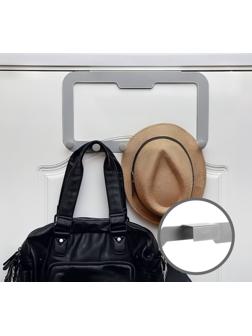 Вешалка на дверь ТУНДРА , 6 крючков, накидная, цвет серый