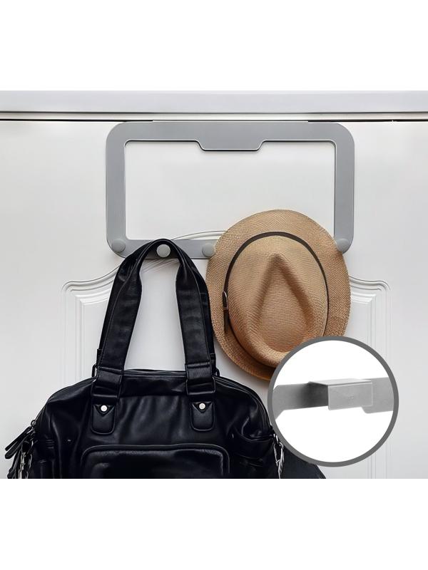 Вешалка на дверь ТУНДРА , 6 крючков, накидная, цвет серый