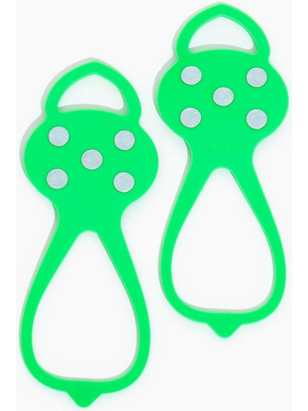 Ледоступы 5 шипов размер 26-35 , зеленые, детские