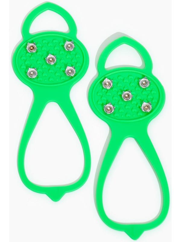 Ледоступы 5 шипов размер 26-35 , зеленые, детские