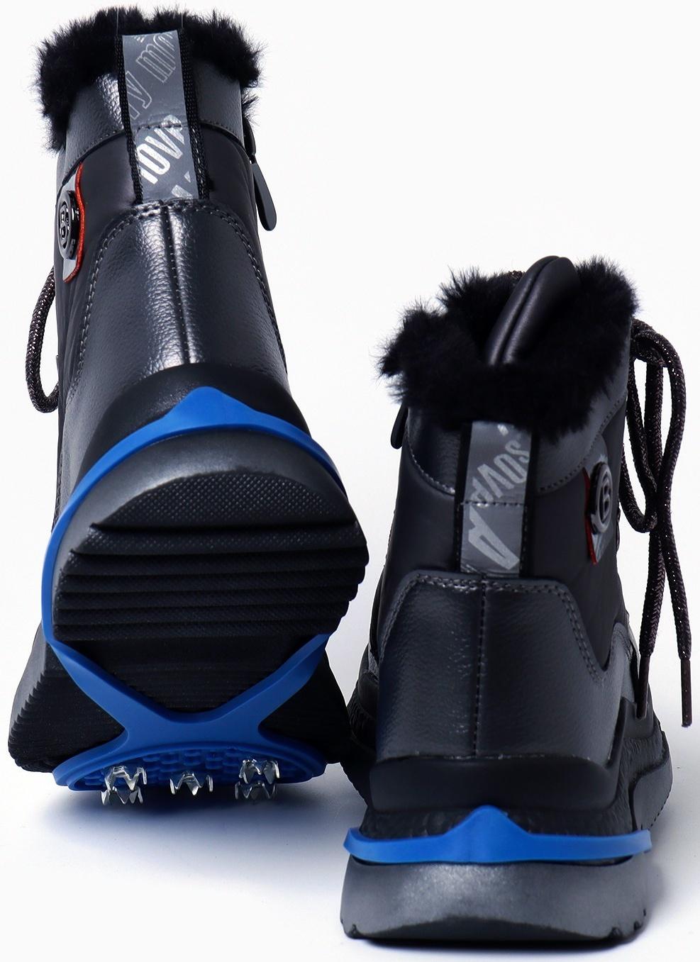 Ледоступы 5 шипов размер 26-35 , синие, детские