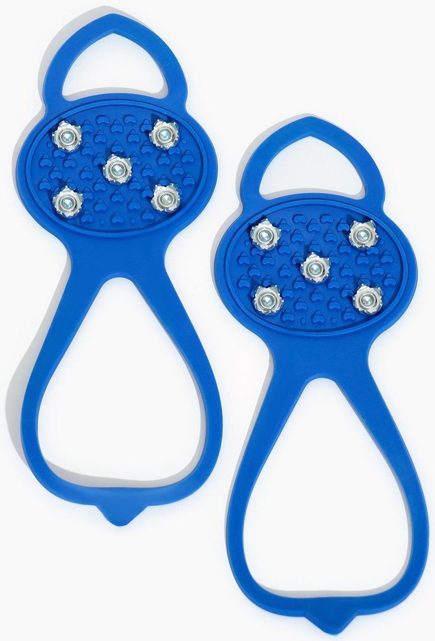 Ледоступы 5 шипов размер 26-35 , синие, детские