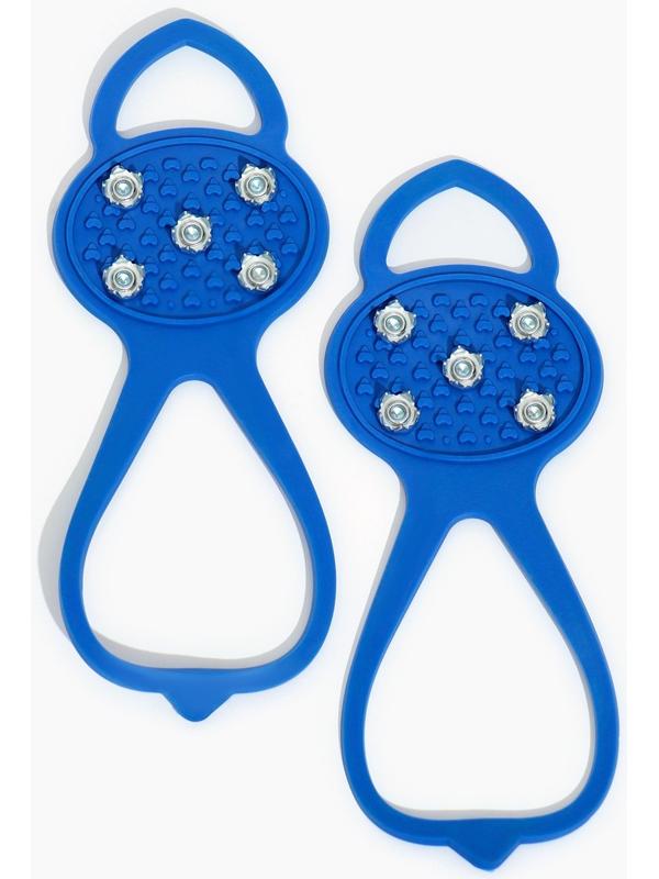 Ледоступы 5 шипов размер 26-35 , синие, детские