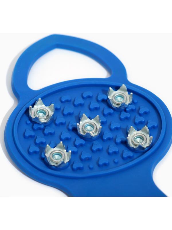 Ледоступы 5 шипов размер 26-35 , синие, детские