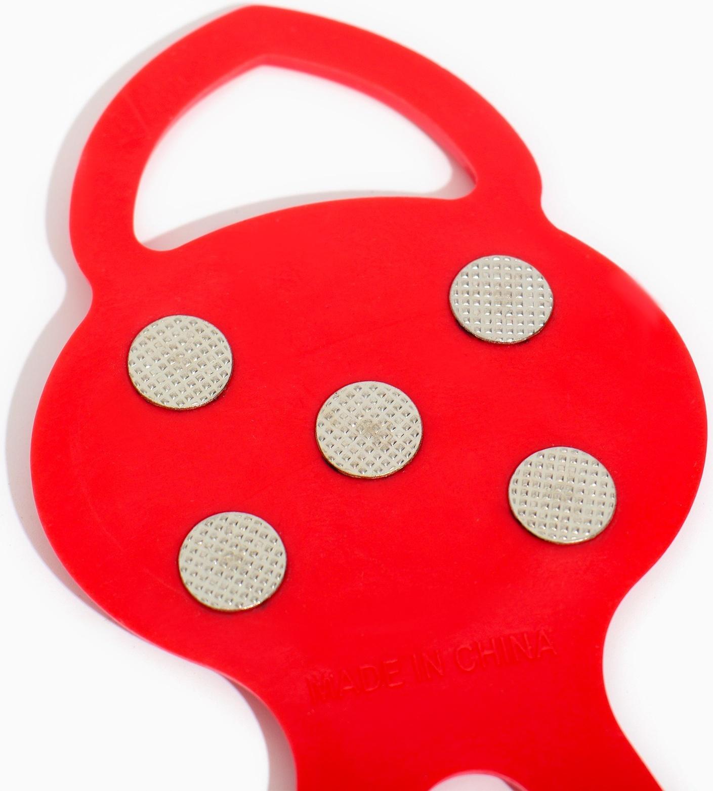 Ледоступы 5 шипов размер 26-35 , красные, детские