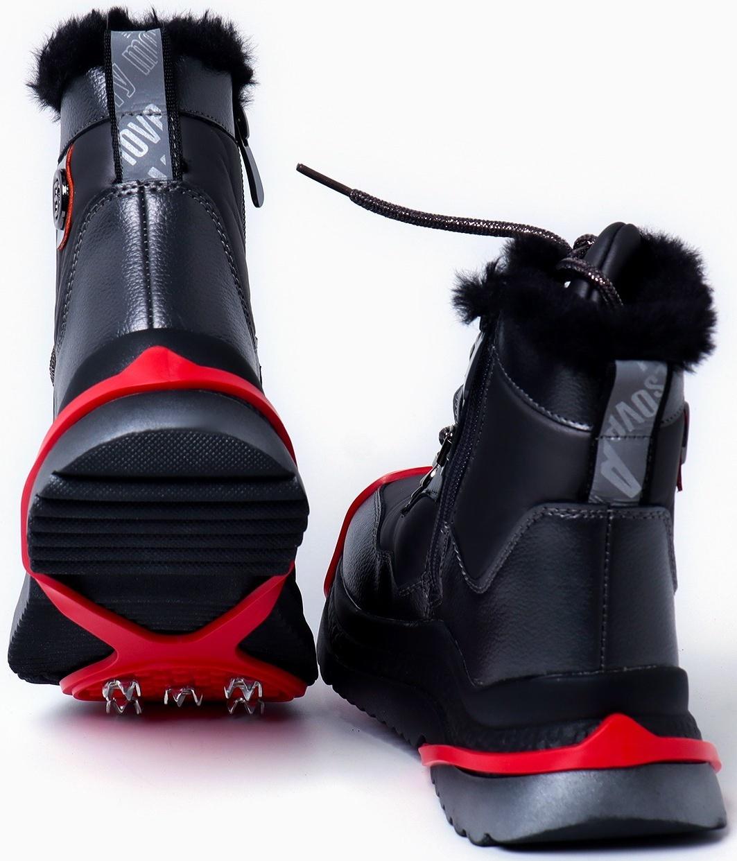 Ледоступы 5 шипов размер 26-35 , красные, детские