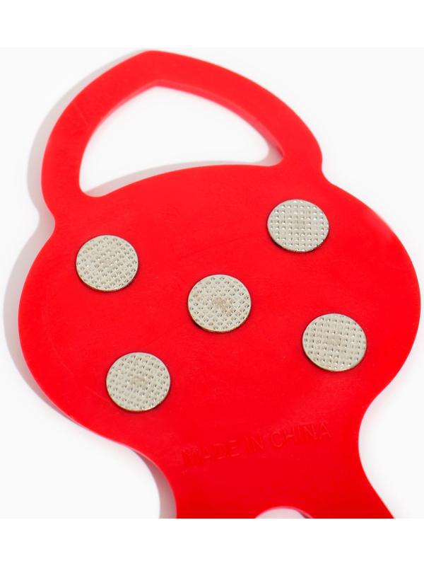 Ледоступы 5 шипов размер 26-35 , красные, детские