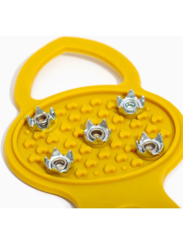 Ледоступы 5 шипов размер 26-35 , желтые, детские