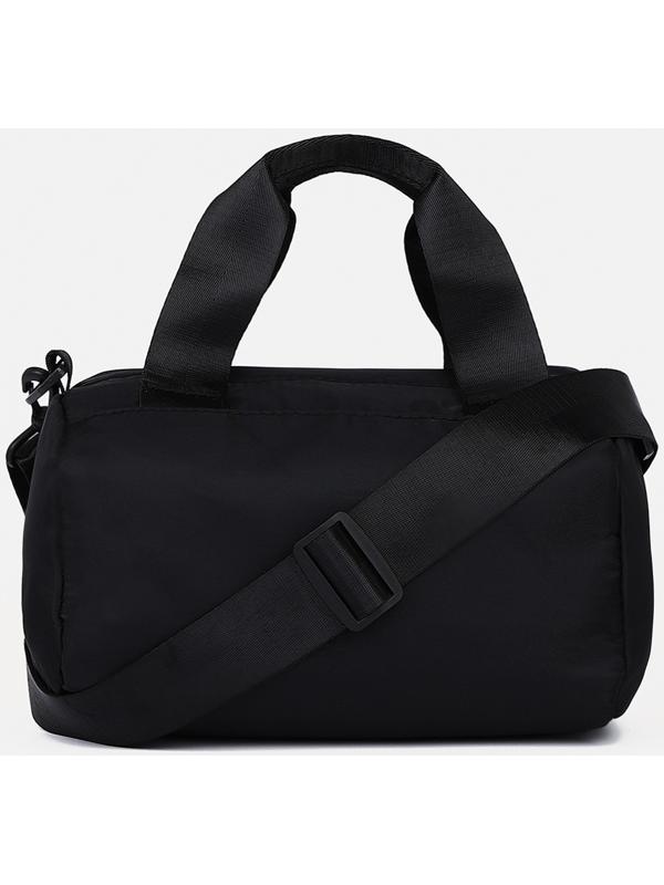 Сумка спортивная на молнии, наружный карман, цвет чёрный