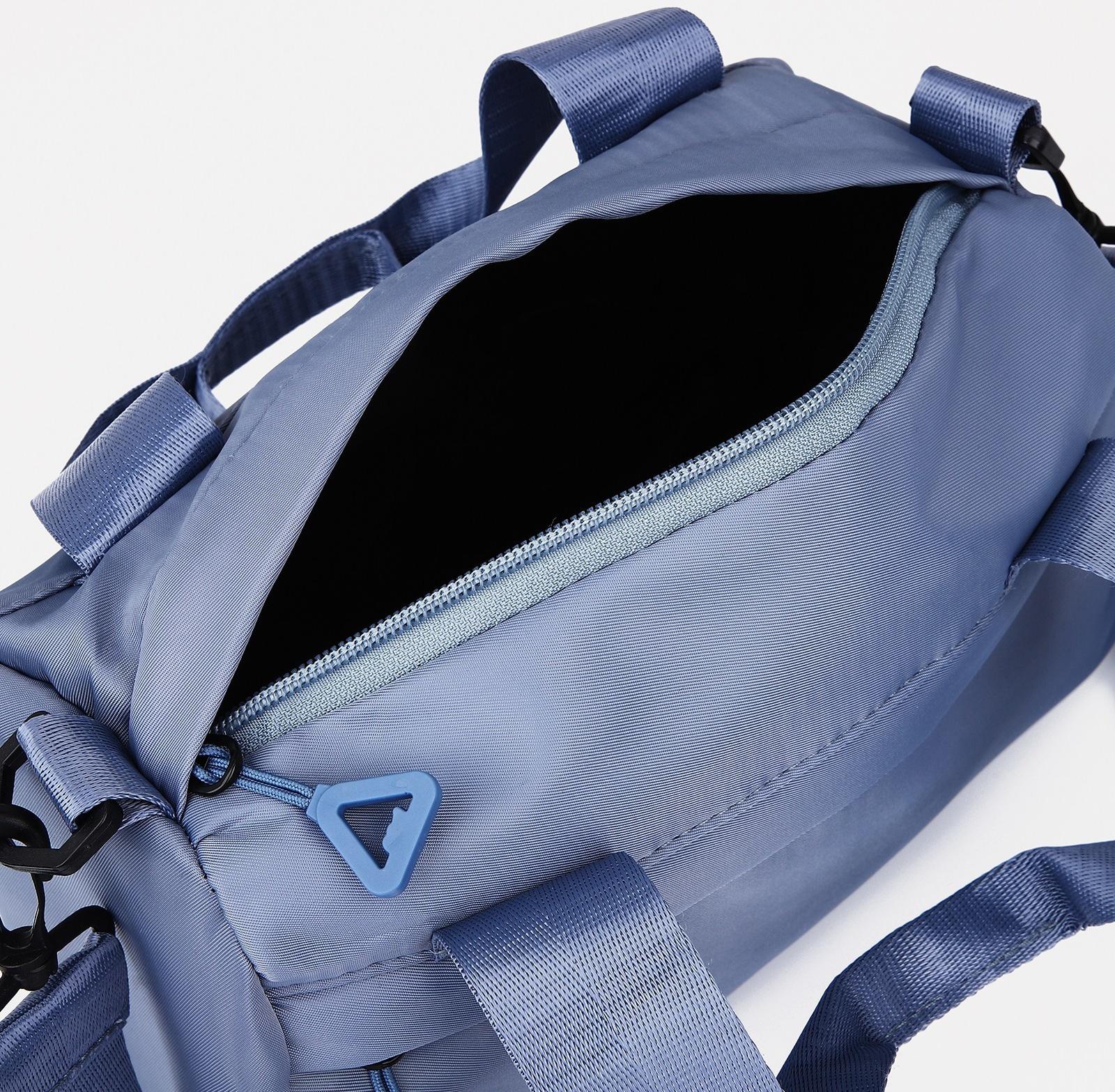 Сумка спортивная на молнии, наружный карман, цвет серый