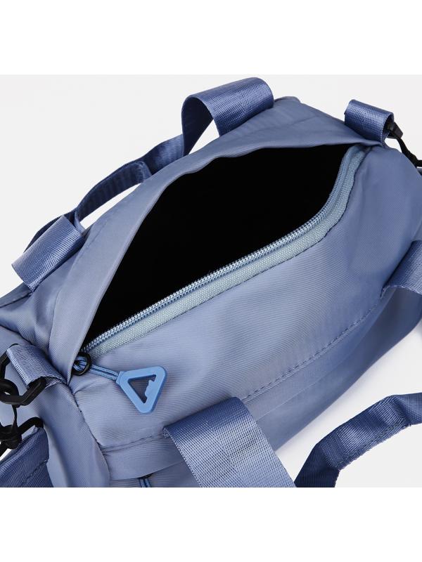 Сумка спортивная на молнии, наружный карман, цвет серый