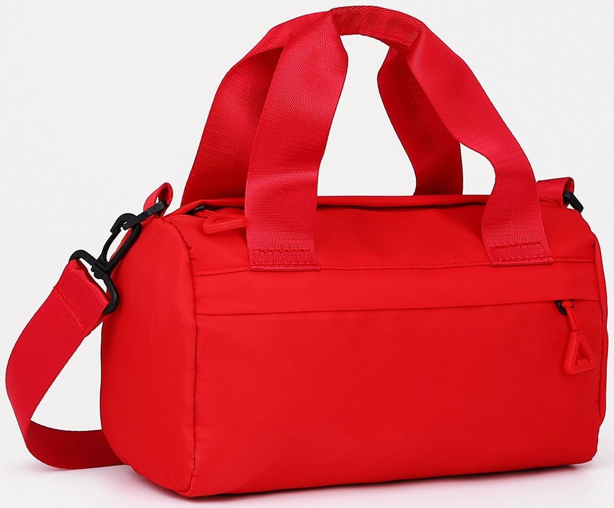 Сумка спортивная на молнии, наружный карман, цвет красный