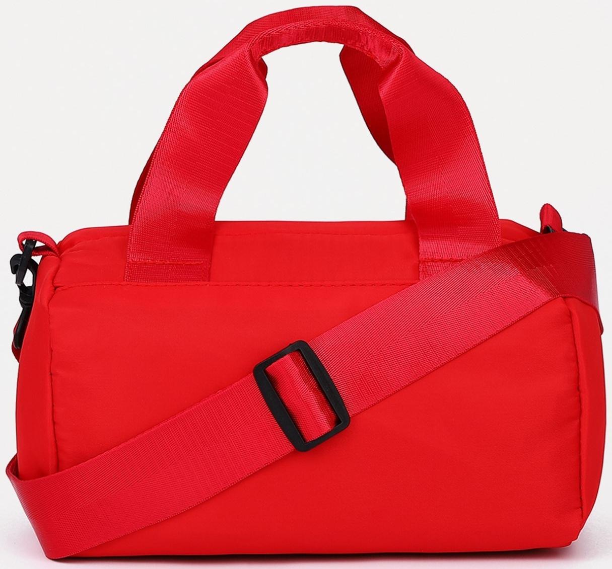 Сумка спортивная на молнии, наружный карман, цвет красный