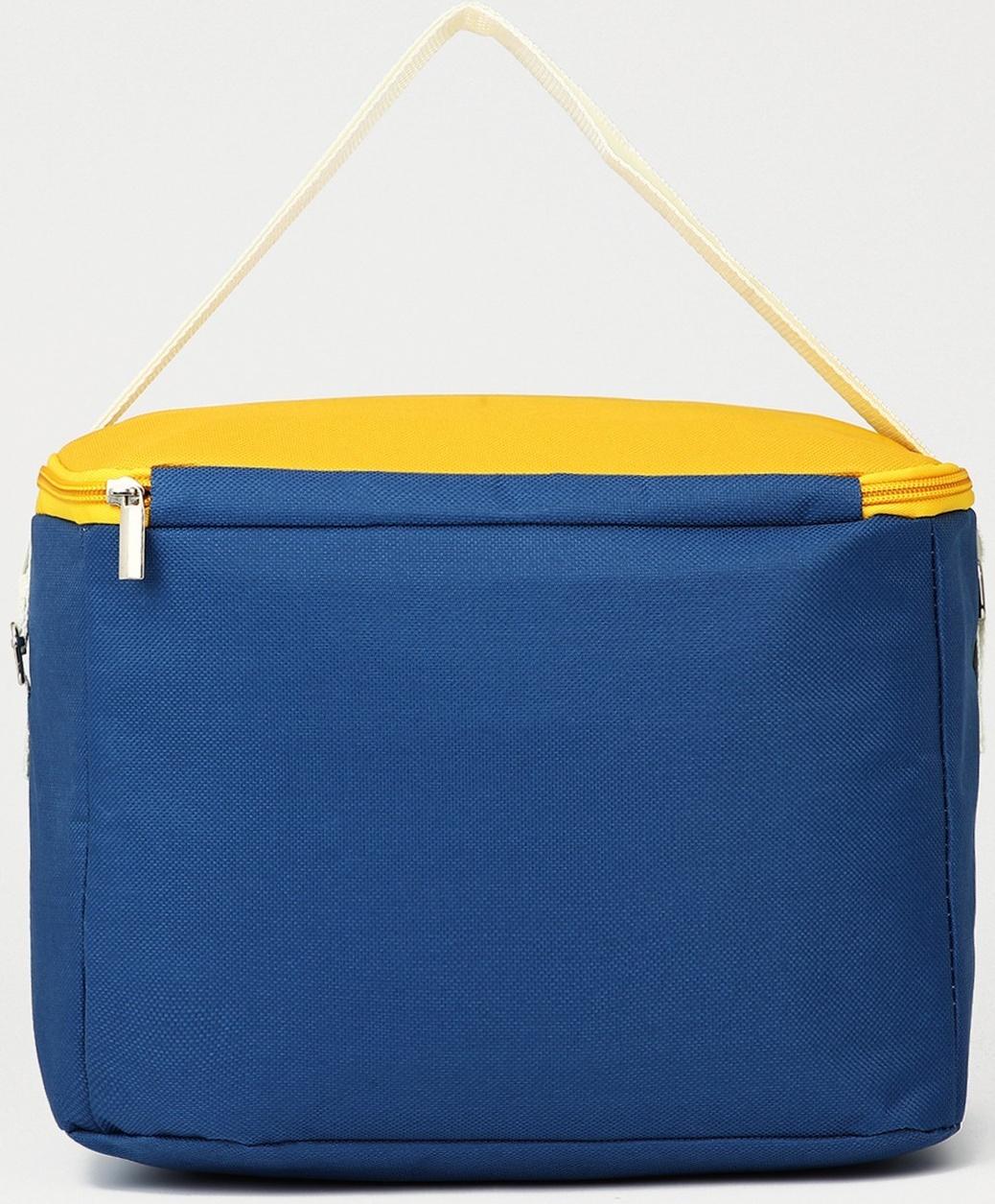 Термосумка на молнии, 10 л, цвет жёлтый/синий
