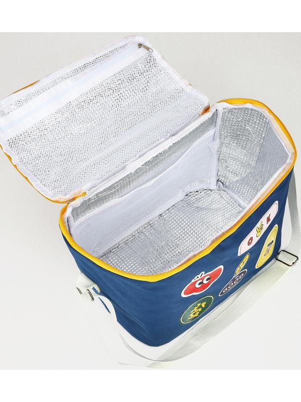 Термосумка на молнии, 10 л, цвет жёлтый/синий