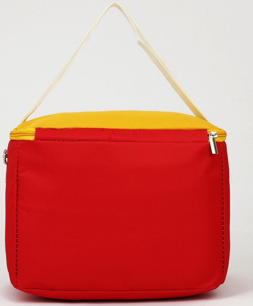 Термосумка на молнии, 10 л, цвет жёлтый/красный