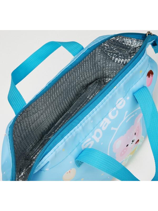 Термосумка на молнии, 4,8 л, цвет голубой