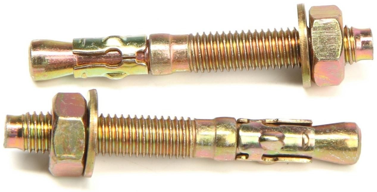 Анкер, клиновой, желтый цинк, 10х80 мм, 70 шт