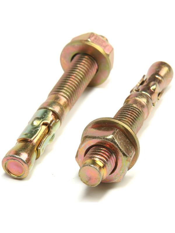 Анкер, клиновой, желтый цинк, 10х80 мм, 70 шт