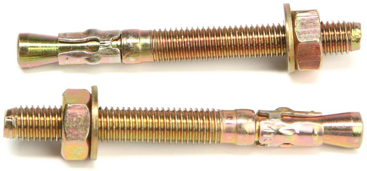 Анкер, клиновой, желтый цинк, 10х95 мм, 60 шт