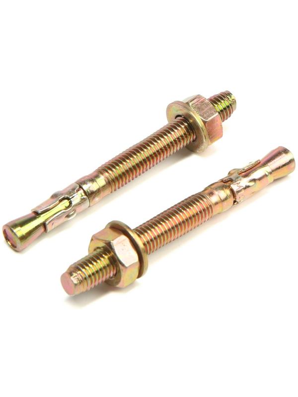 Анкер, клиновой, желтый цинк, 10х95 мм, 60 шт