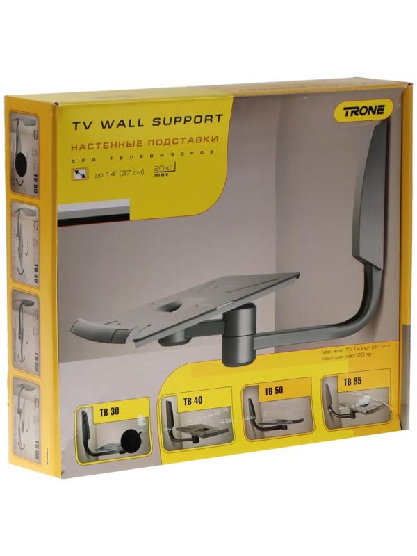 Полка Trone ТВ 30, для аудио-видео аппаратуры, до 25 кг, 298х325 мм, черная