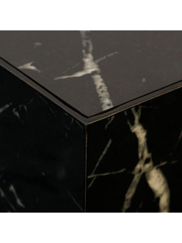 Держатель для салфеток из акрила, цвет черный мрамор