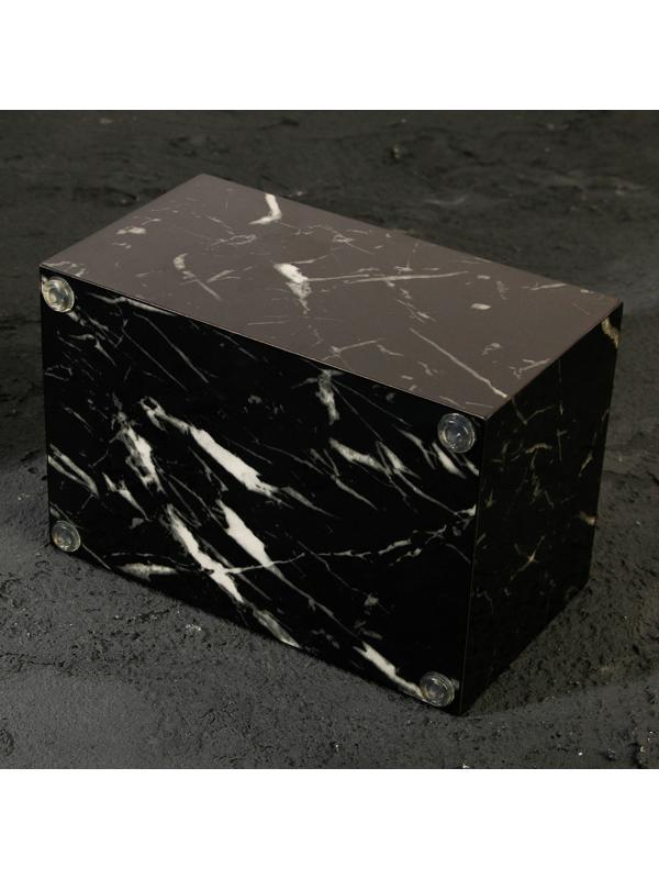 Держатель для салфеток из акрила, цвет черный мрамор