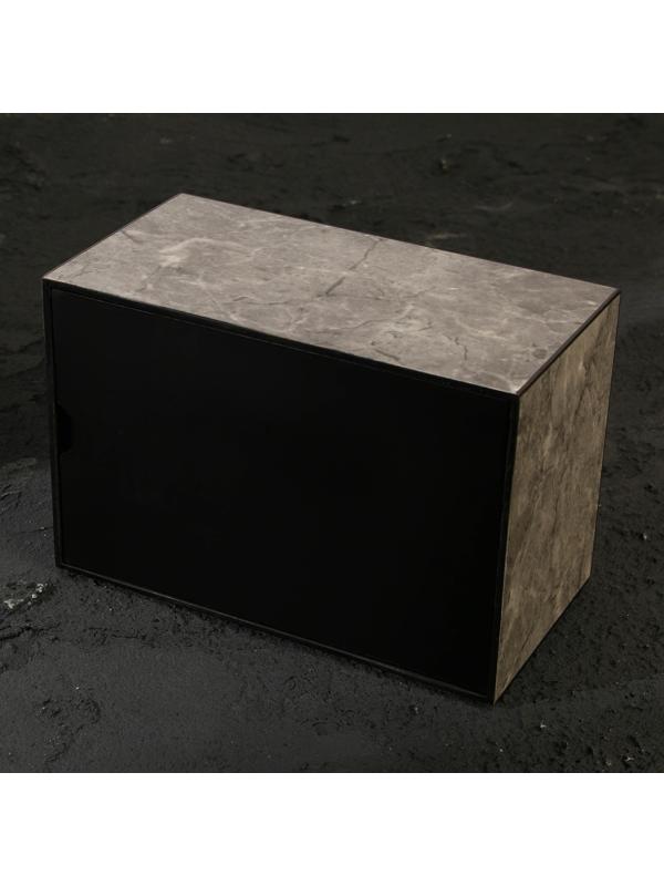 Держатель для салфеток из акрила, серый мрамор