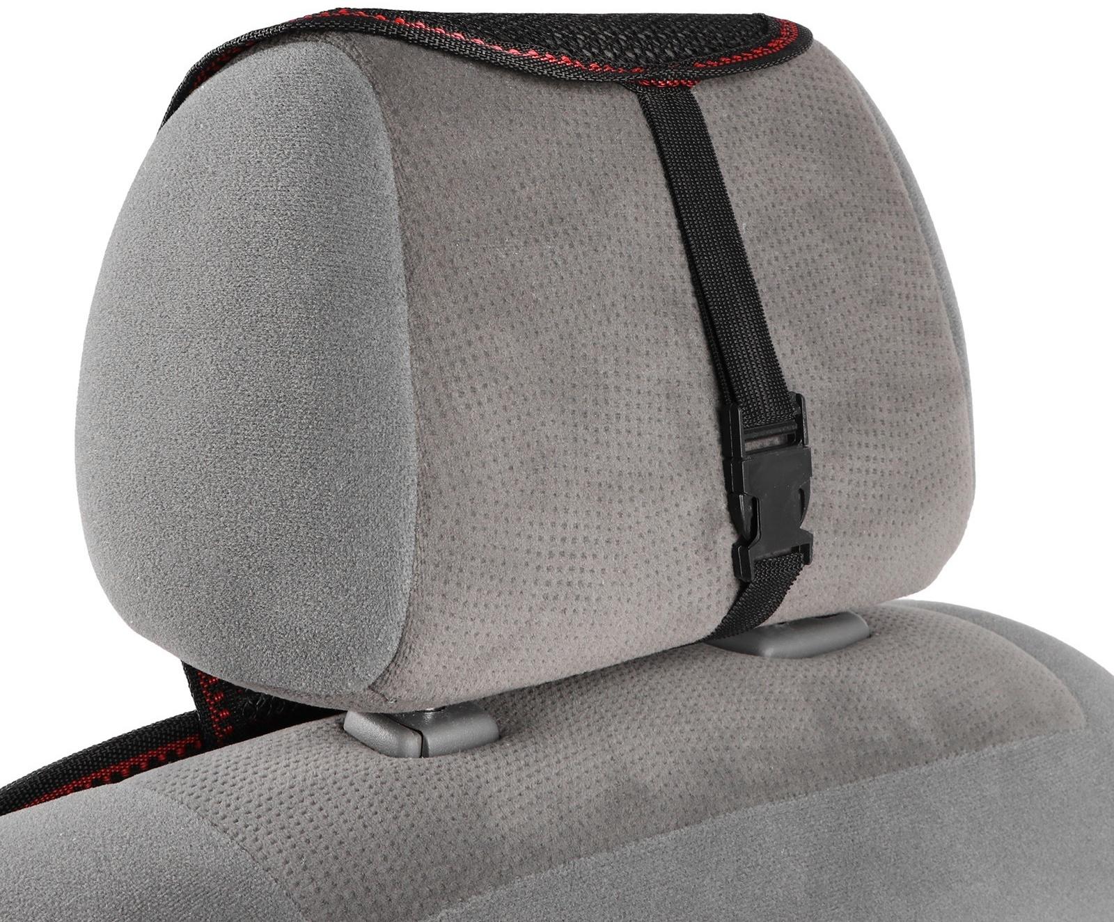 Накидка-массажер на сидение Nova Bright, с подголовником, темно-вишневая, 132 х 52 см