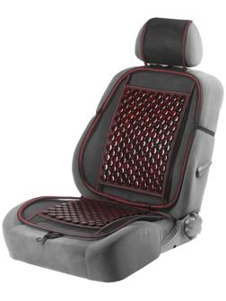 Накидка-массажер на сидение Nova Bright, с подголовником, темно-вишневая, 132 х 52 см