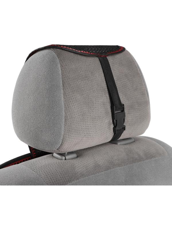 Накидка-массажер на сидение Nova Bright, с подголовником, темно-вишневая, 132 х 52 см